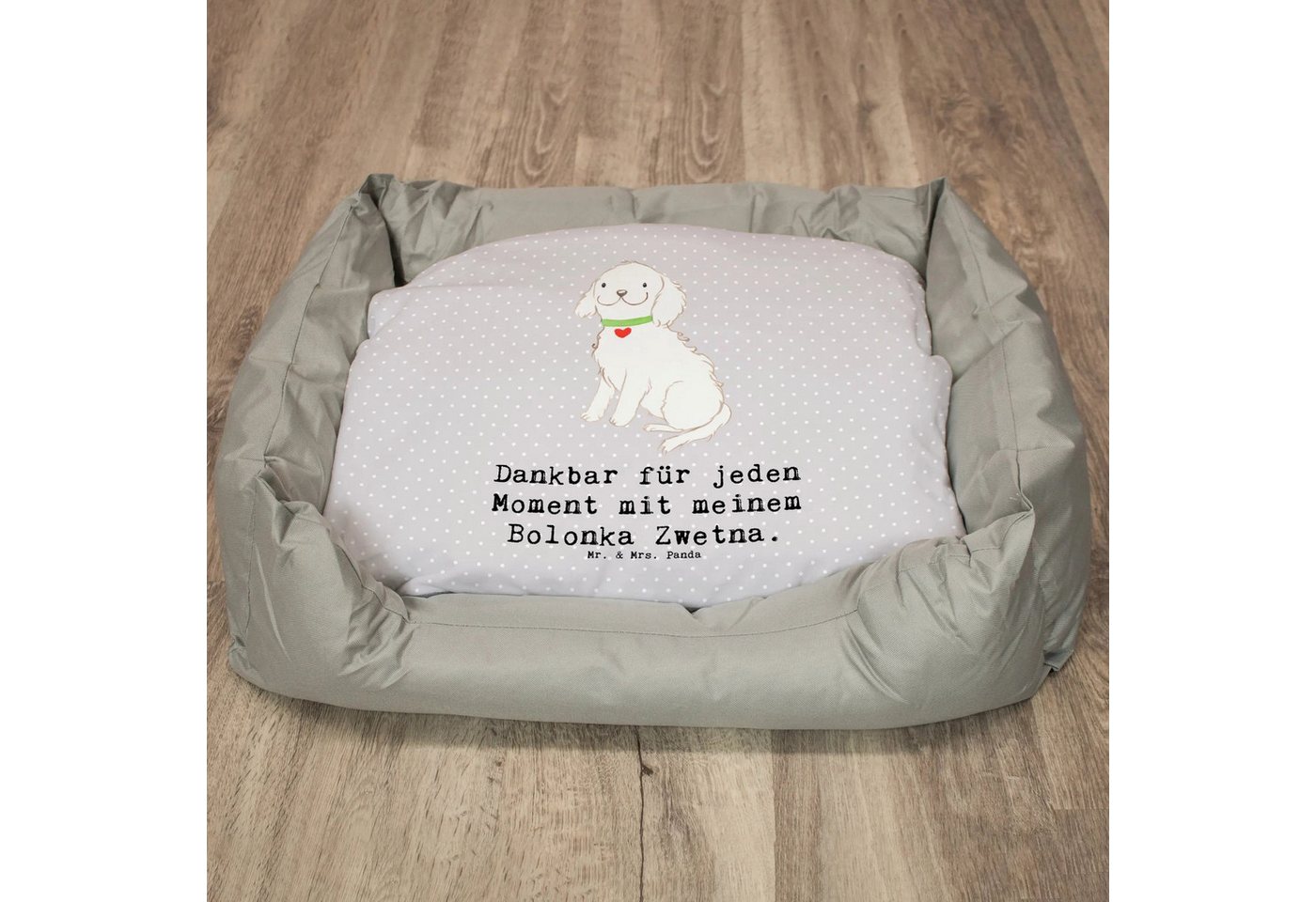Thumbnail - Mr. & Mrs. Panda Tierbett Bolonka Zwetna Moment - Grau Pastell - Geschenk, Hundesofa, Hundebett, Süße Designs