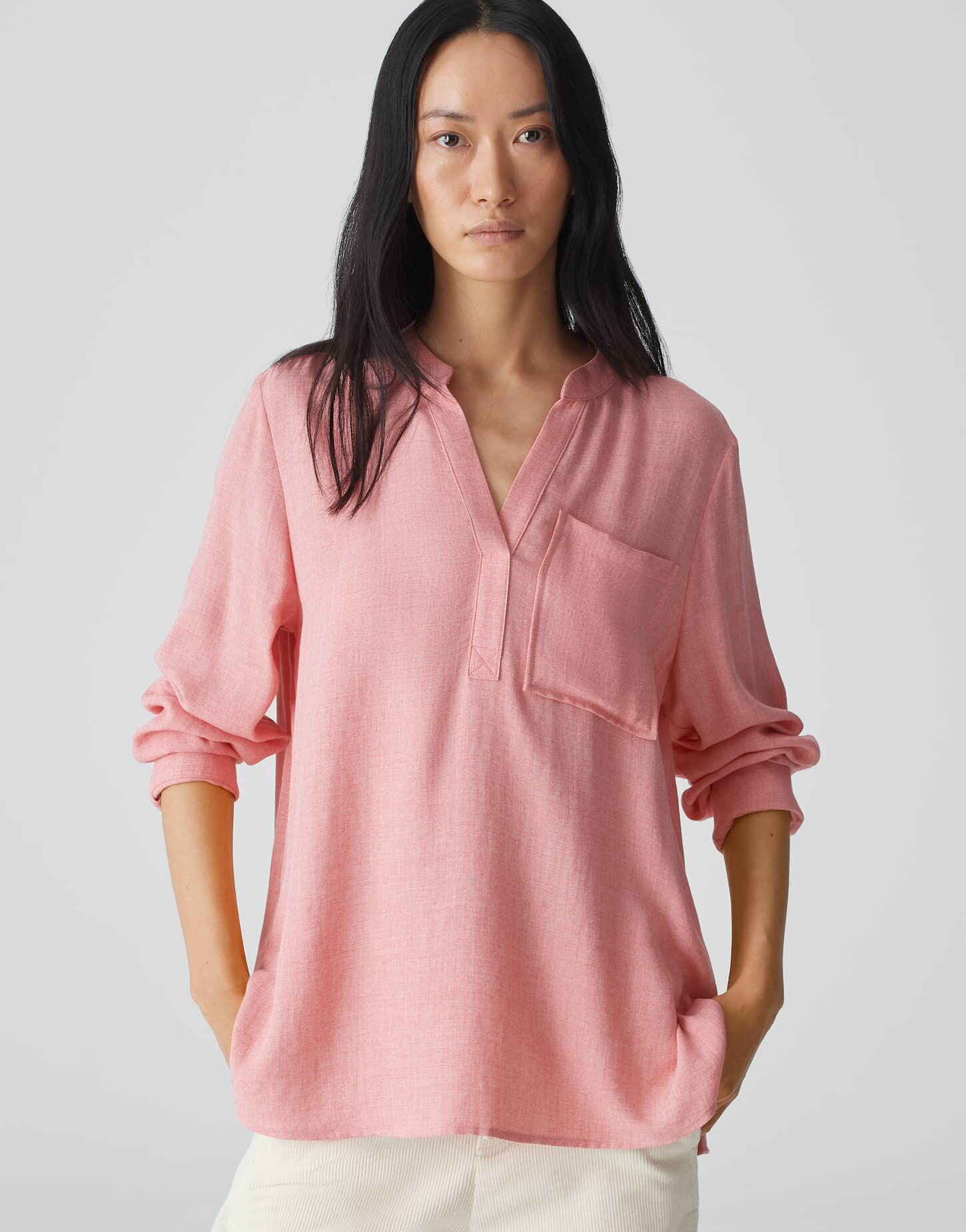 Langarmbluse Tunikabluse FANELL Regular aus weichem Flanell
