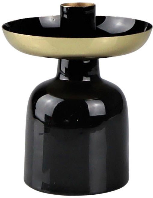 AM Design Kerzenständer aus Metall (Set, 2 St), Stabkerzenhalter schwarz