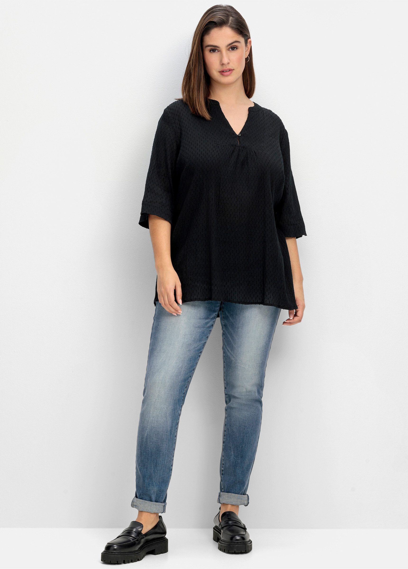 Sheego Klassische Bluse Tunika . günstig online kaufen