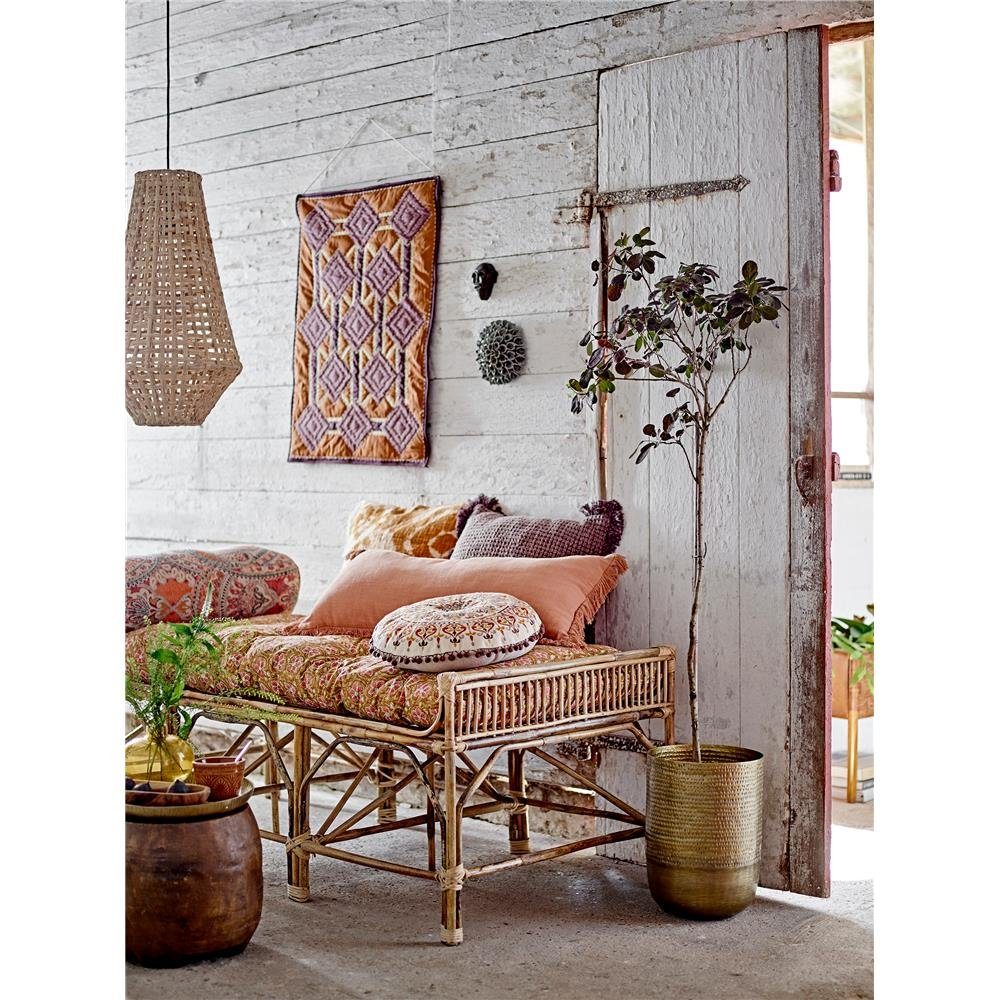 Bloomingville Sitzkissen Kamala, 145 x Braun 65 cm, 10 Gartenliege, x aus Sitzbank, Baumwolle, für