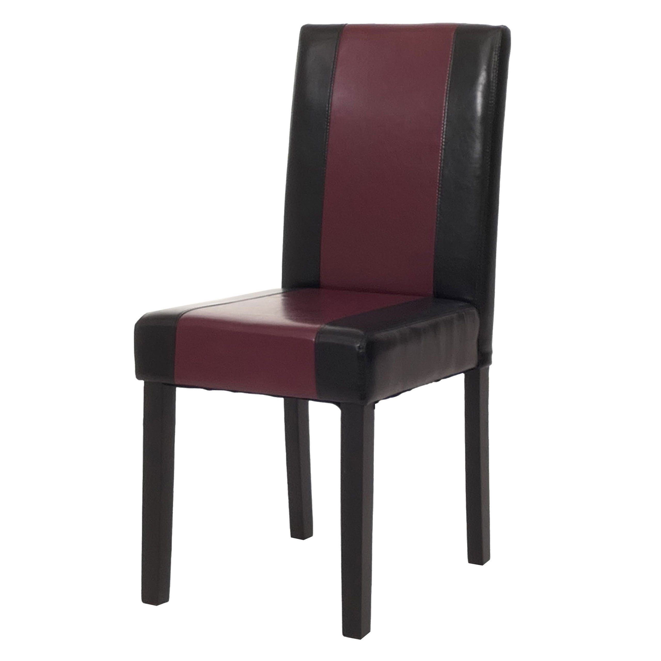 MCW Esszimmerstuhl Littau Schwarz/rot Dunkle Beine günstig online kaufen