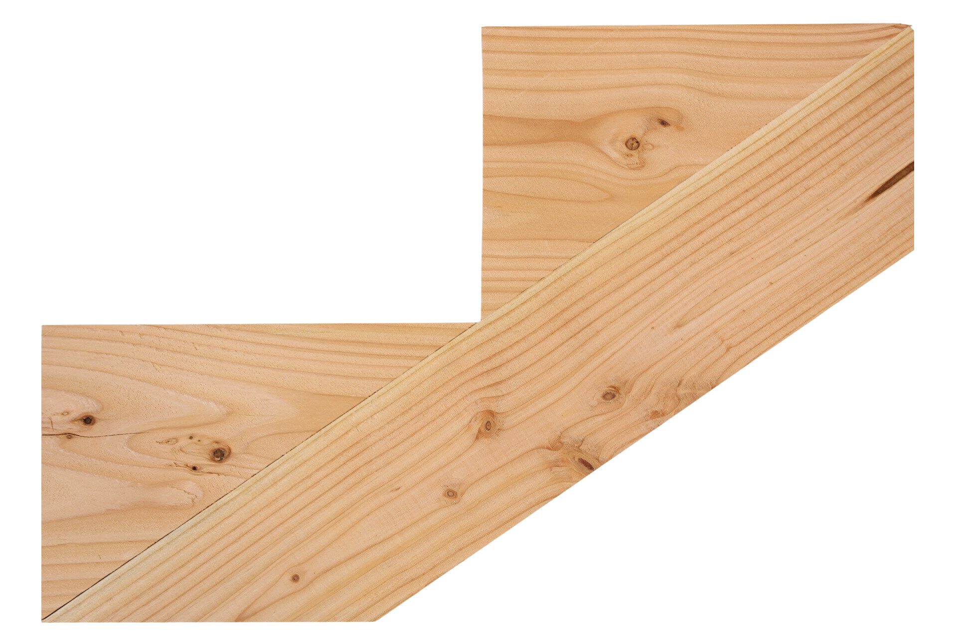 Treppenstufe Treppenwange aus Lärchenholz für Stufen Massivholz 1 Stück