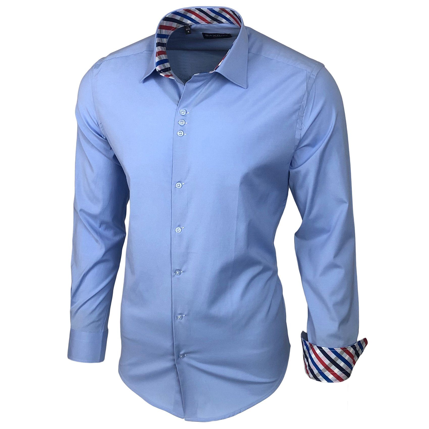 Baxboy Langarmhemd Baxboy Herren Kariert Hemd günstig online kaufen
