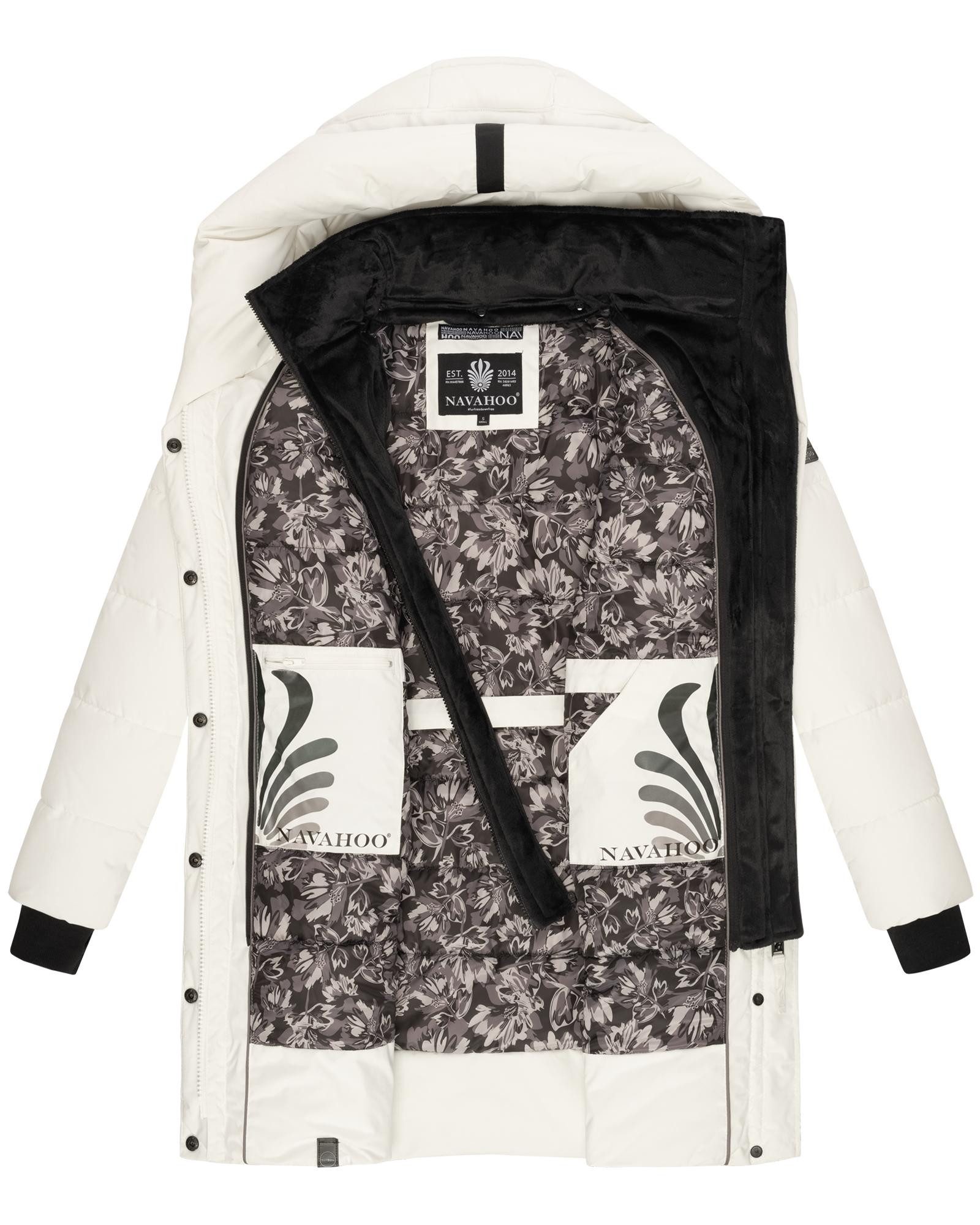 Navahoo Steppmantel Knutschilein Stylischer Damenmantel mit abnehmbarem Fleece-Kragen