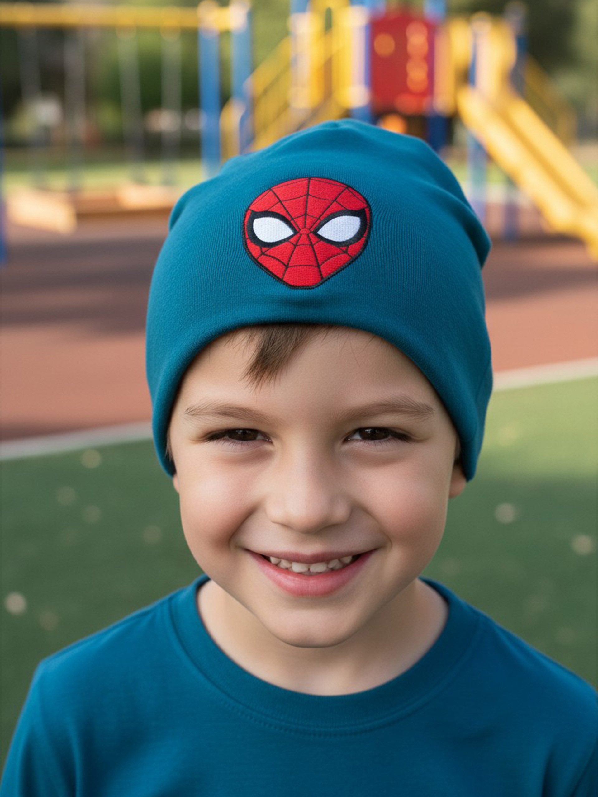 United Labels® Strickmütze Marvel Spiderman Beanie Mask Übergangsmütze Mütze