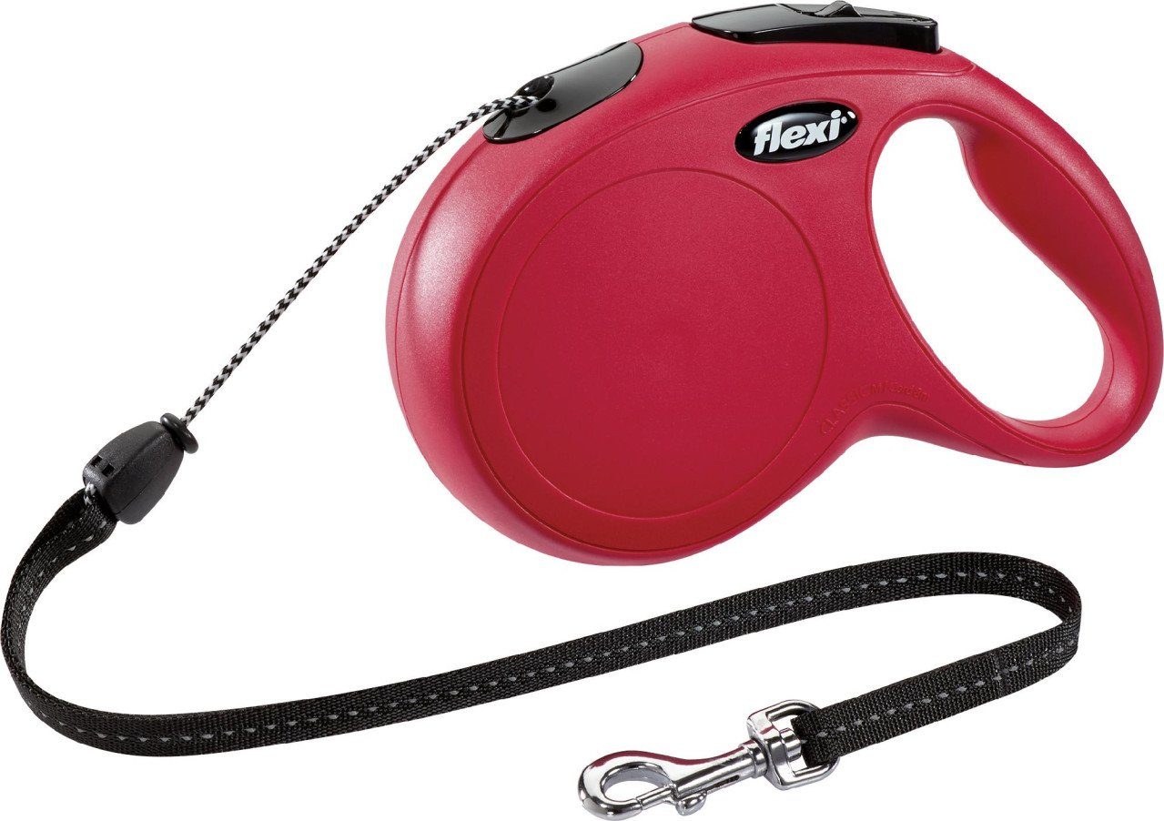 Hundeleinen-Führungsstange Flexi Hundeleine New Classic M rot, Seil