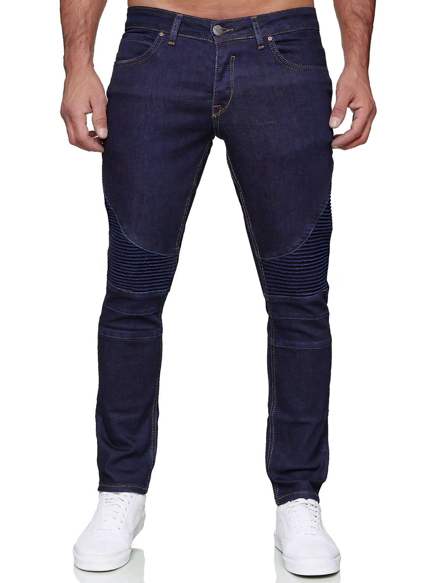 cooler Biker-Optik in Slim-fit-Jeans dunkelblau Tazzio 16517