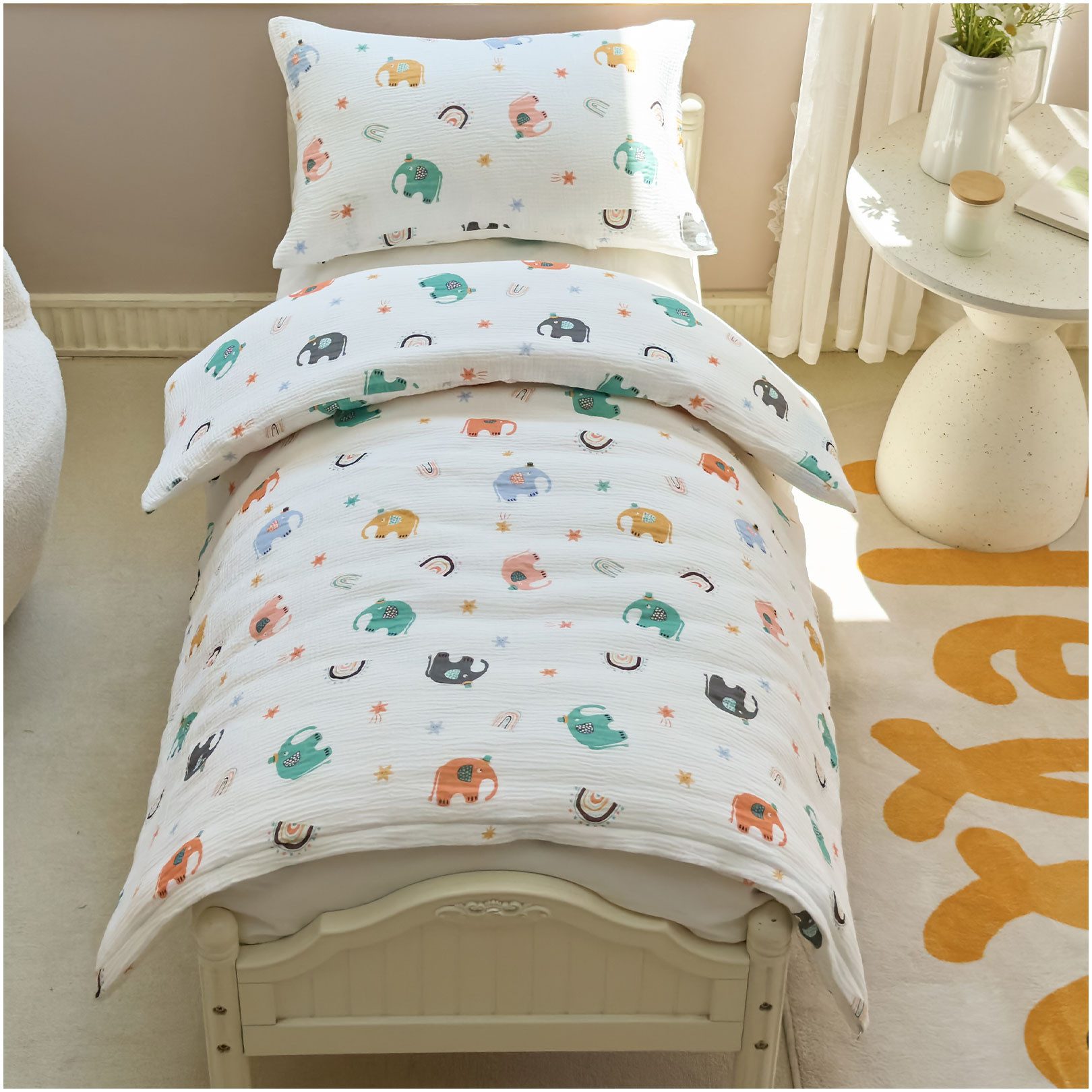 KEAYOO Kinderbettwäsche Muslin Bettwäsche Baumwolle Double Gauze, 2 teilig, günstig online kaufen