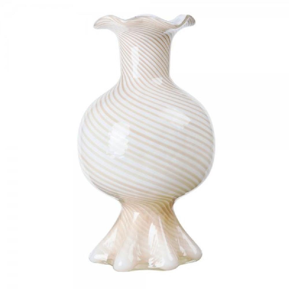 Broste Copenhagen Dekovase Vase Mella Glas Taupe Sand/Off-White (17,5x30 cm)