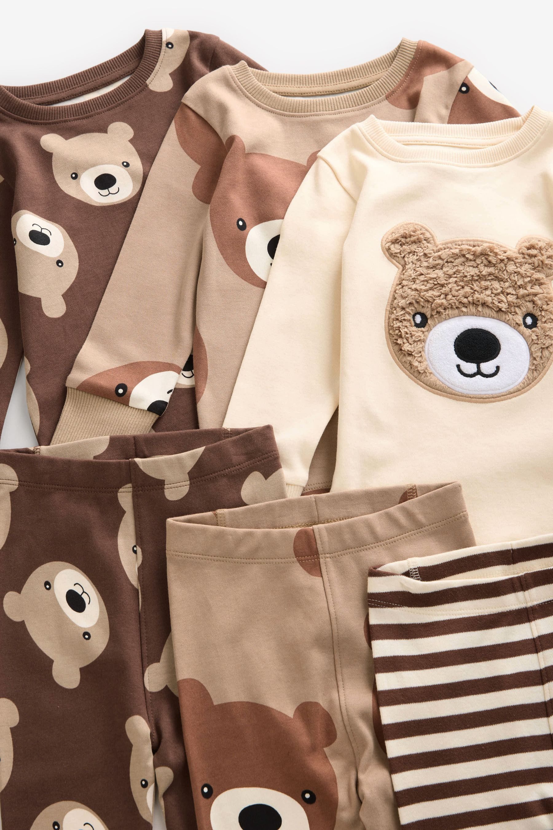 Next Pyjama Snuggle Schlafanzug aus 100 % Baumwolle, 3er-Pack (6 tlg) – Bild 3 von 5