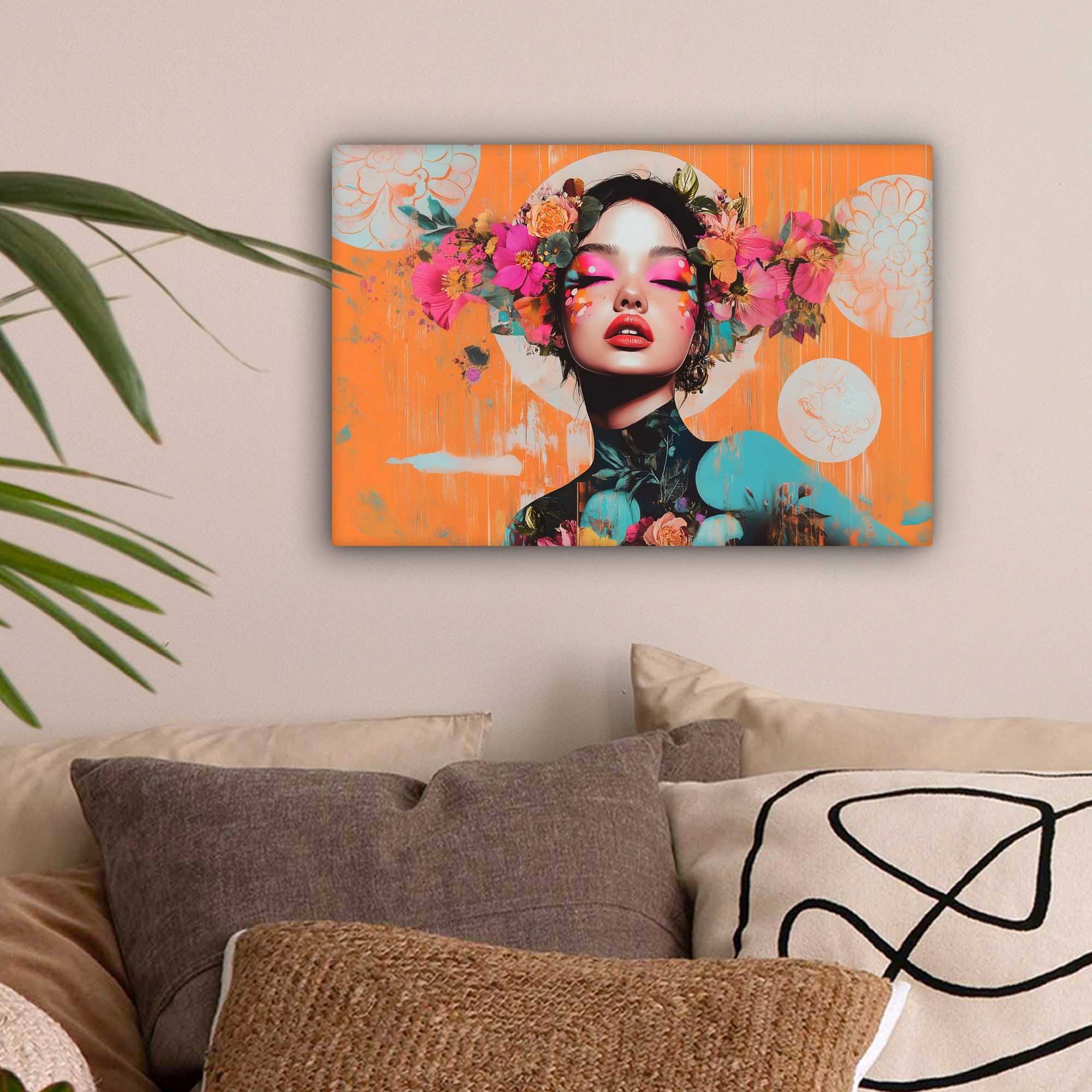 OneMillionCanvasses® Leinwandbild Porträt - Frau - günstig online kaufen