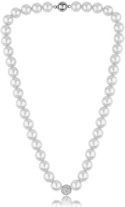 LUISIA® Perlenkette Perlen Halskette "Zoe" mit Kristallen von Swarovski® (inkl. Schmuckbox)