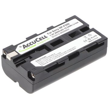 AccuCell Akku passend für Sony NP-F550 7,4 Volt 2600mAh Sony NPF530, NPF330 Akku 2600 mAh (7,2 V)