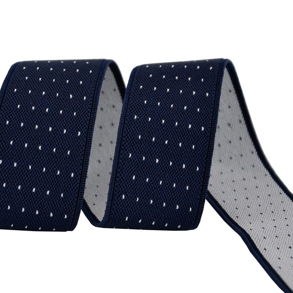 DonDon Hosenträger DonDon® Herren Hosenträger breit 4 Clips mit Leder in Y-Form elastisch (1-St) Y-Form, verstellbar mit Clipverschluß, elastisch