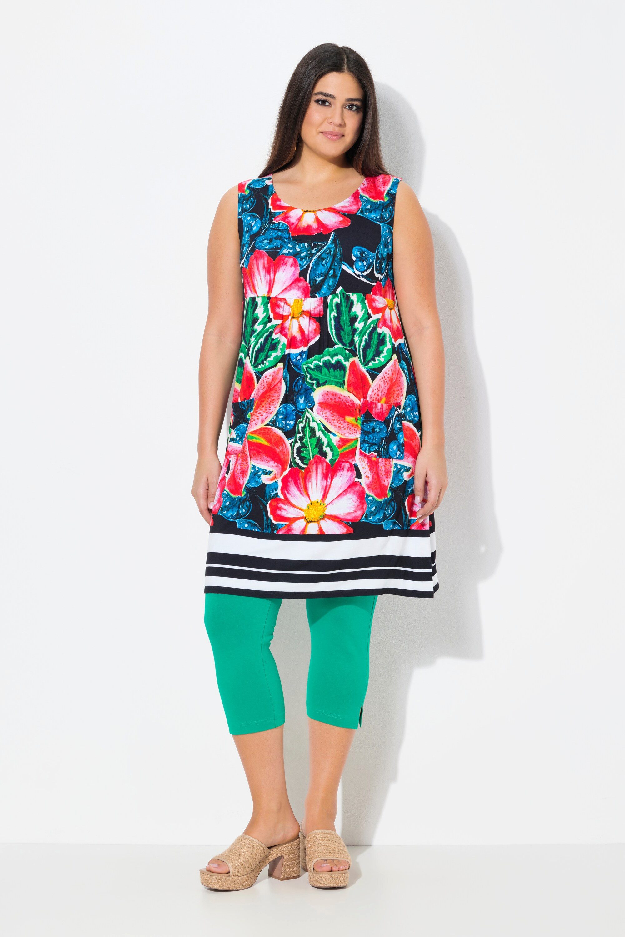 Ulla Popken Minikleid Jersey-Minikleid Paisley A-Linie günstig online kaufen