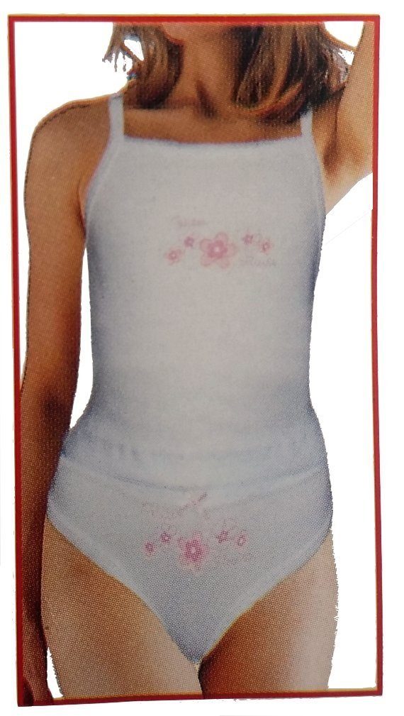 Girls Fashion Unterhemd 2er Pck. Mädchen Garnitur, Unterhemd + Slip MS0905 – Bild 2 von 2
