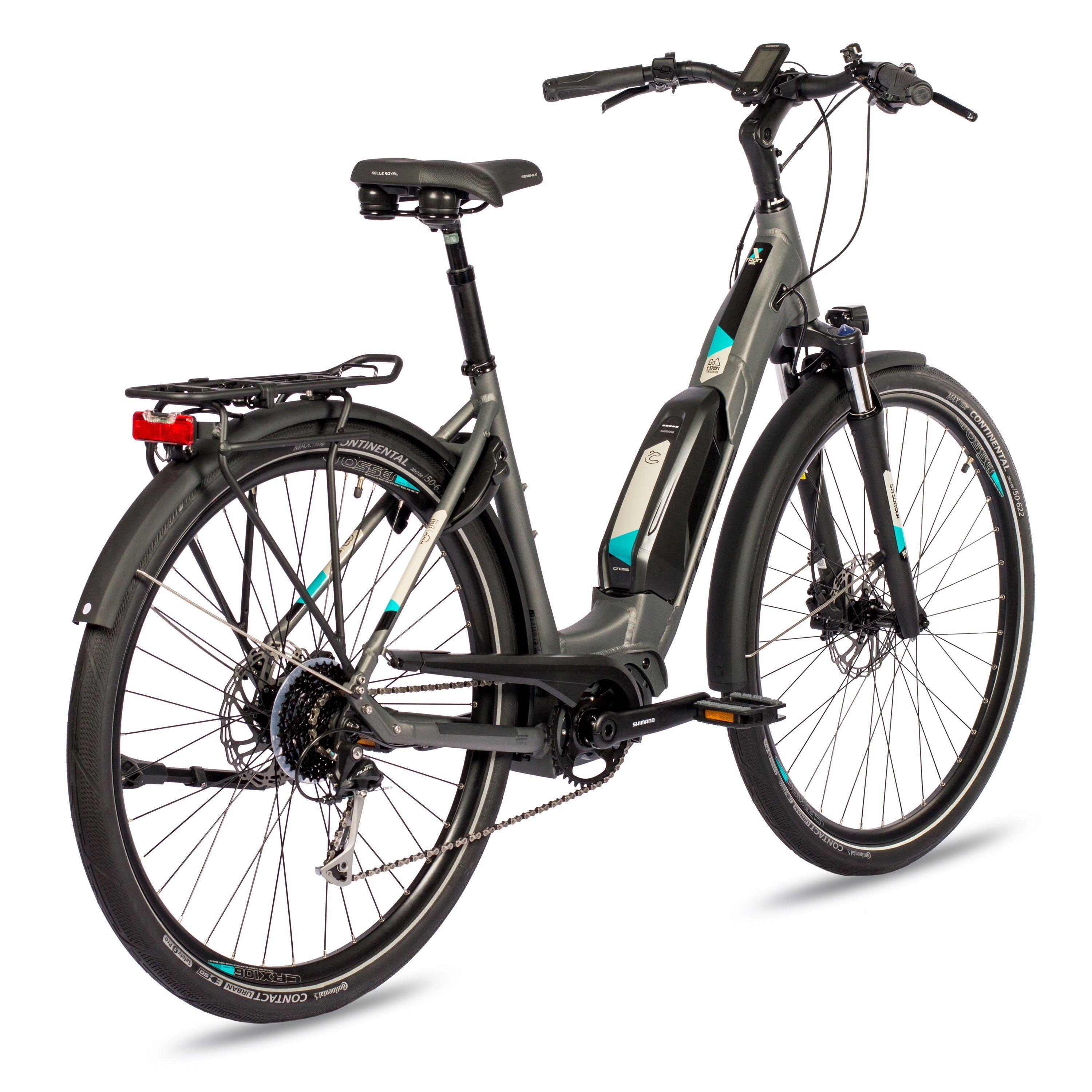 Airtracks E-Bike Trekkingrad 28 Zoll E-Bike Trekking Fahrrad LS WAVE X-Tron SR1 SHIMANO STеPS E6100, 9 Gang, Kettenschaltung, Mittelmotor, 504 Wh, Trekking Fahrrad SHIMANO ALIVIO - 45cm 50cm 55cm