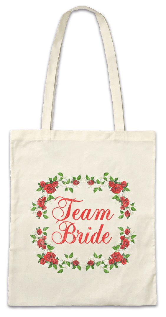 Urban Backwoods Beuteltasche Team Bride Stofftasche Brautpaar Hochzeit Heirat Marriage Just Married (1-tlg), Wedding Bachelor Bachelorette Junggesellenabschied