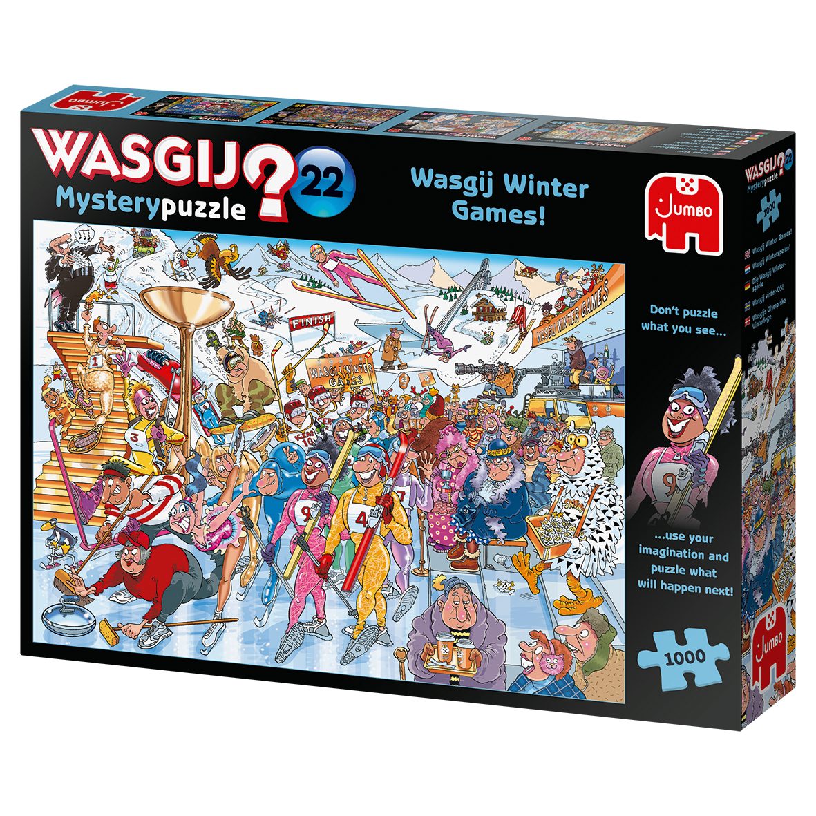 Jumbo Spiele Puzzle Wasgij Mystery 22 Die Wasgij Winterspiele 1000 Teile Puzzle, 1000 Puzzleteile, Made in Europe
