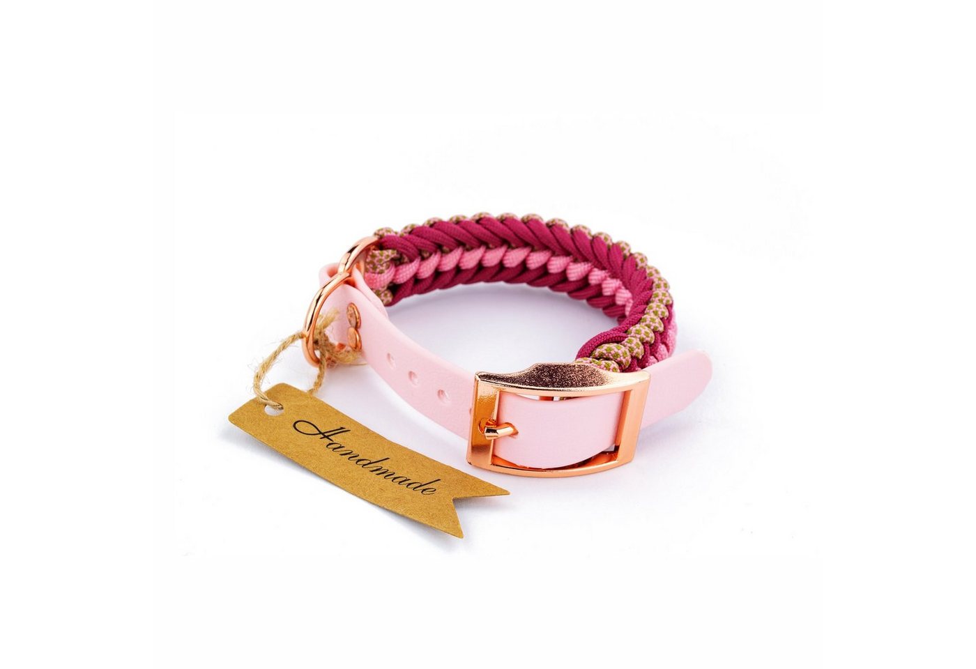 Thumbnail - Tierluxe Hunde-Halsband Foxy, Paracord, Biothane, Metall, Handgemacht