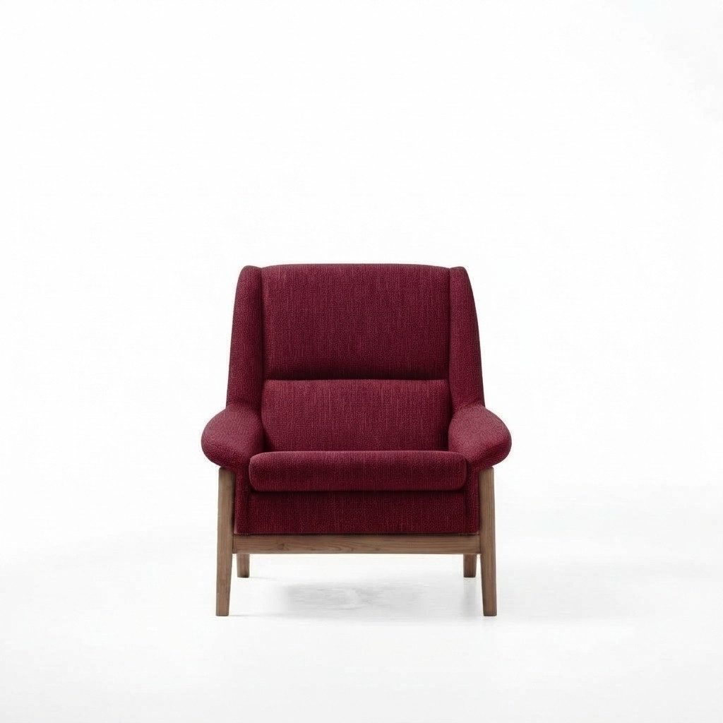 Xlmoebel Ohrensessel Moderner Cocktailsessel aus Stoff in Blau für das Wohnzimmer (1-St., Cocktailsessel Stoff, blau), Made in Europa