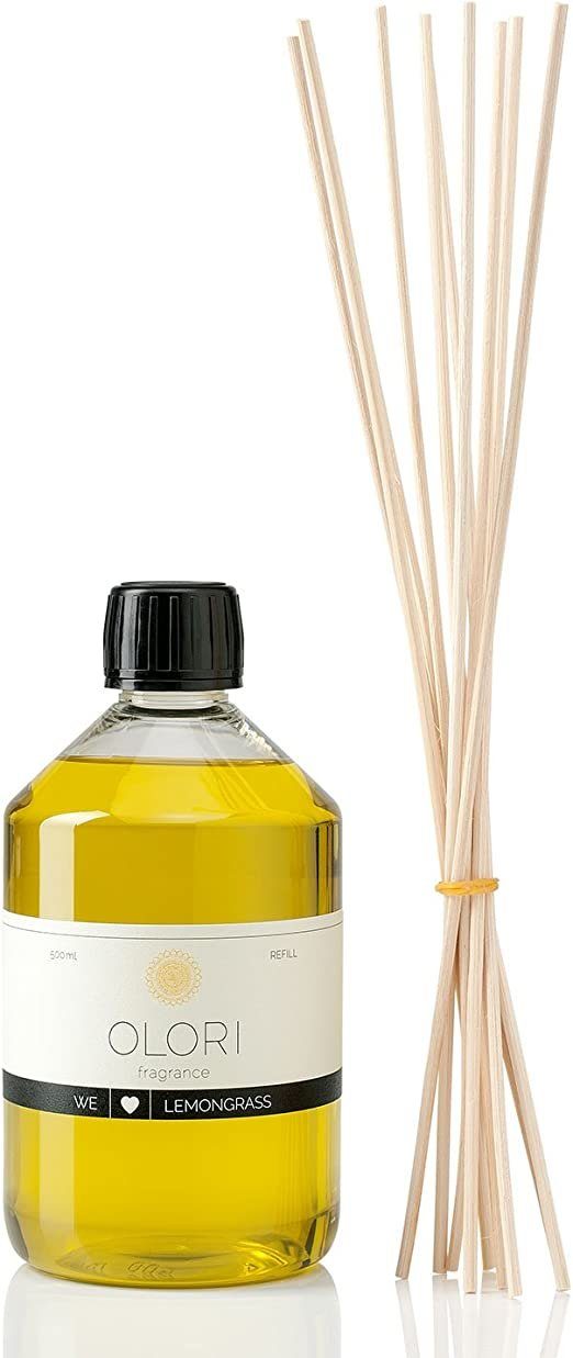 Raumduft-Nachfüllflasche Diffuser I Lemongras I mit ätherischen Ölen I 500 ml I Refill