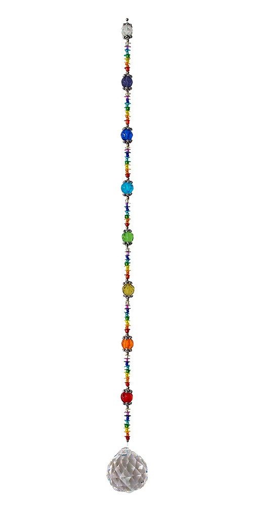 Saraswati Hängedekoration Suncatcher "Rainbow" Glas, Metall mit 40mm Bleikristall Kugel >30%PbO