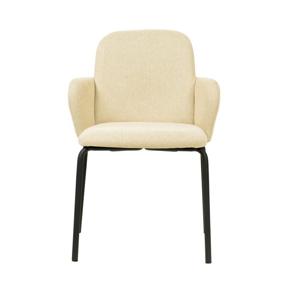 Natur24 Esszimmerstuhl Paddy Stapelstuhl mit Bezug in Beige als 2er Set