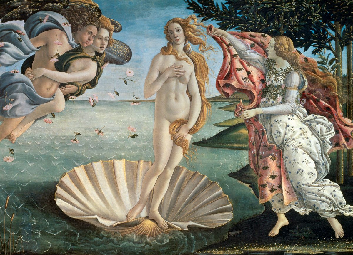 Puzzle 1000 Teile Puzzle - Puzzle - Sandro Botticelli - Geburt der Venus, Puzzleteile