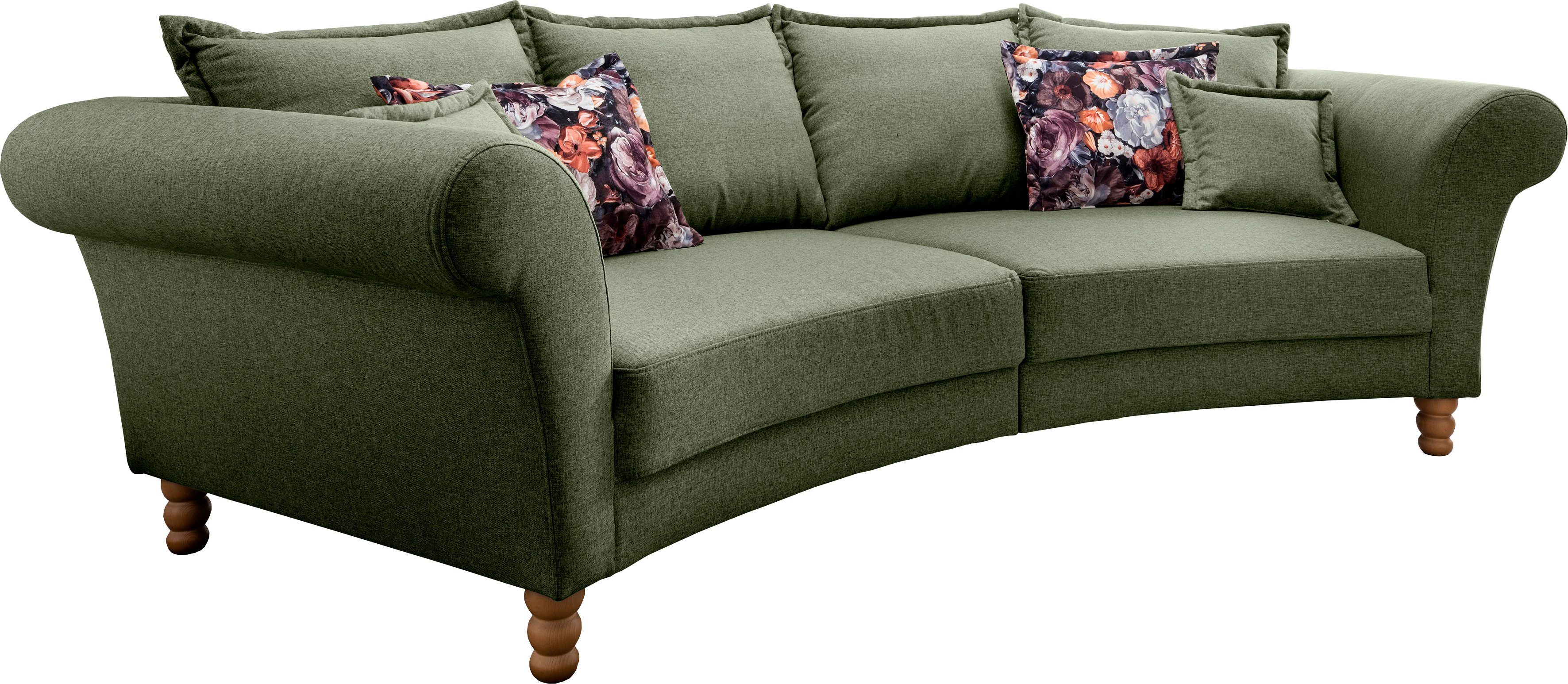 Home affaire Big-Sofa Tassilo geschwungene Formensprache, bequem, Mega Sofa, Breite 350cm, Retro romantisches Solitär Mega Sofa – Bild 3 von 5