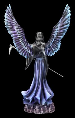 Figuren Shop GmbH Fantasy-Figur Dark Angel Figur - Dark Mercy mit Sense blau - Fantasy Gothic Dekofiguren