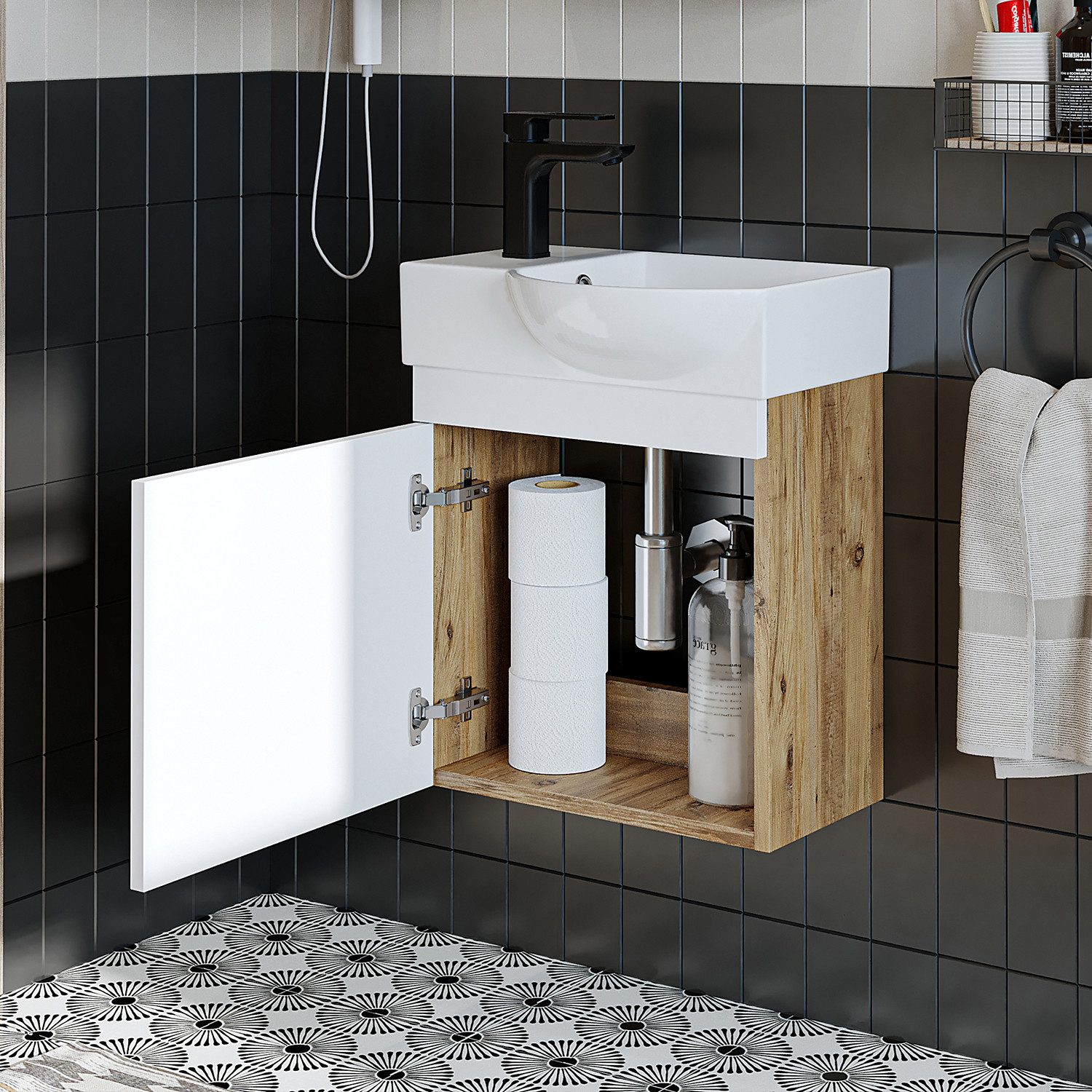 Roomart Badmöbel-Set PUNTO-SET, (Badmöbelset Unterschrank mit günstig online kaufen
