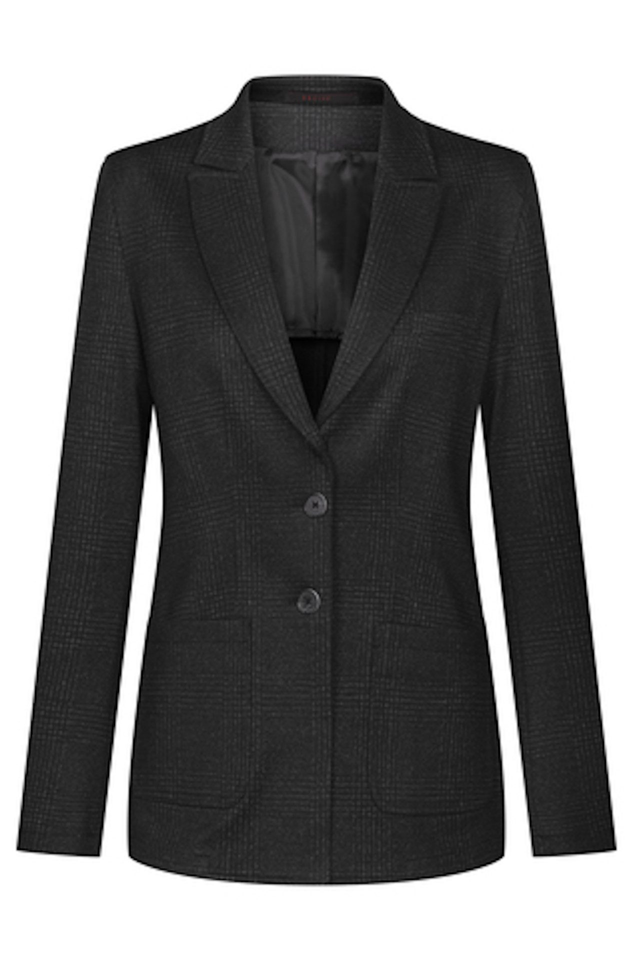 Longblazer Greiff CASUAL Damen Jersey Longblazer Regular Anthrazit Glencheck