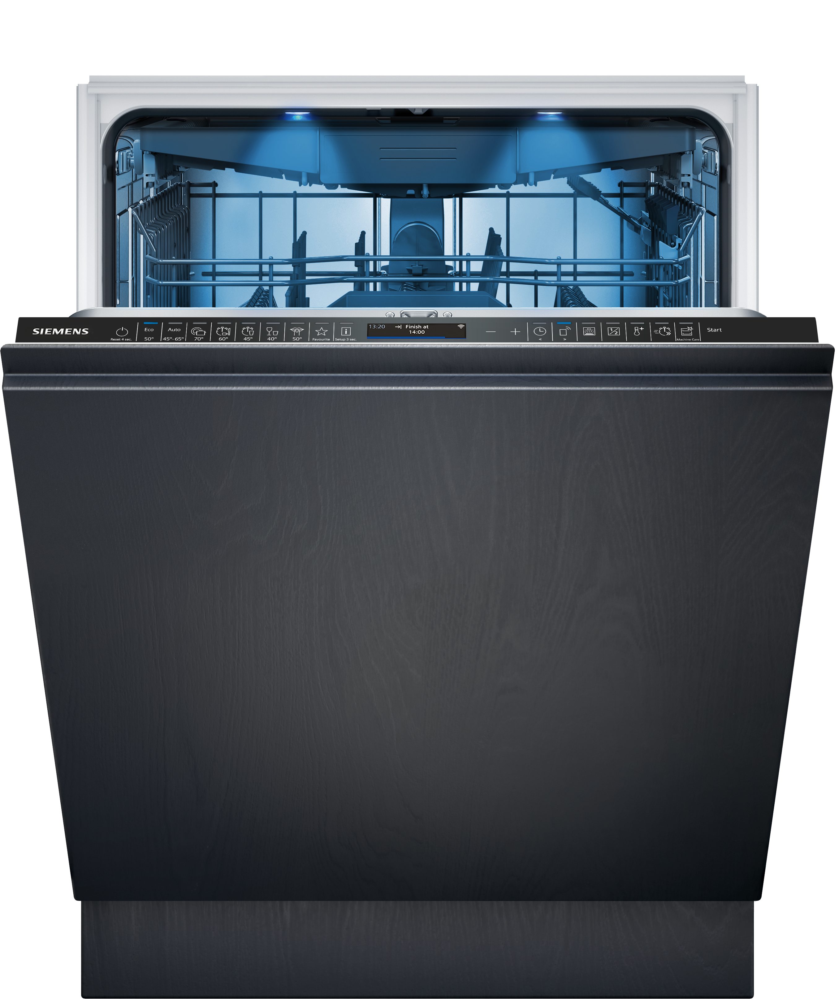SIEMENS vollintegrierbarer Geschirrspüler iQ700 SN87EX01CE, 14 Maßgedecke, glassZone für empfindliche Gläser und hohe Flexibilität beim Beladen
