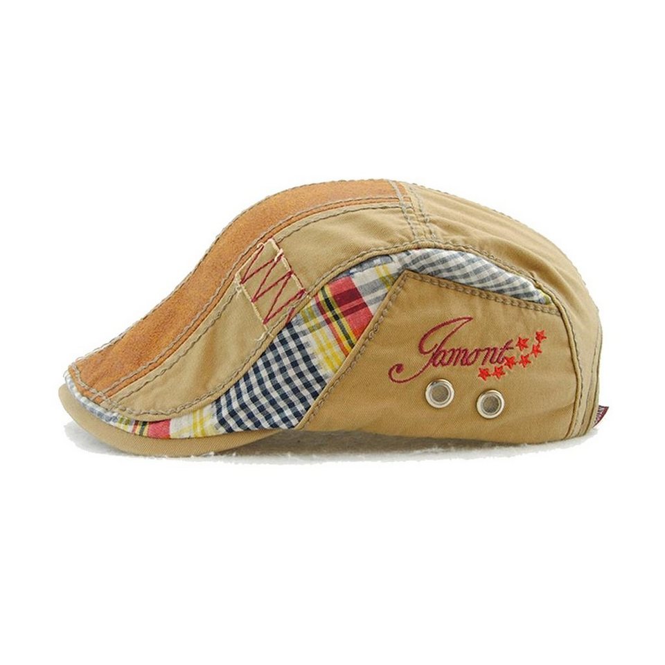 Sporty Flat Cap Gatsby Patch Schirmmütze mit Schirm Schiebermütze