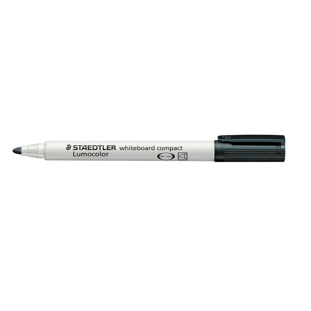 STAEDTLER Whiteboard Marker 10 Xylol- 1-2mm Toluolfreie Whiteboardmarker LUMOCOLOR schwarz, Tinte &