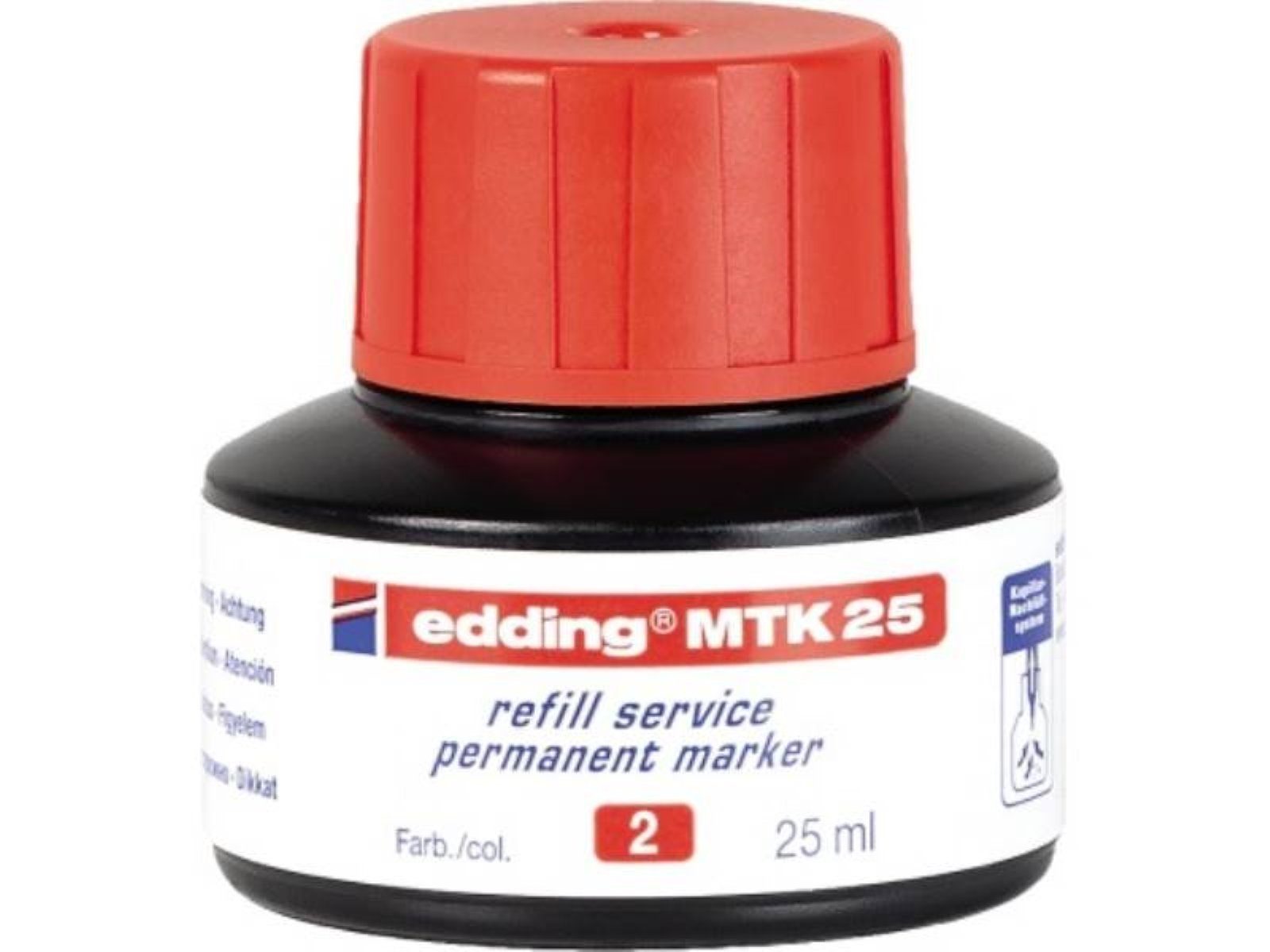 rot edding EDDING edding Marker Nachfülltinte 25ml MTK25 Marker Flasche 4-MTK25002