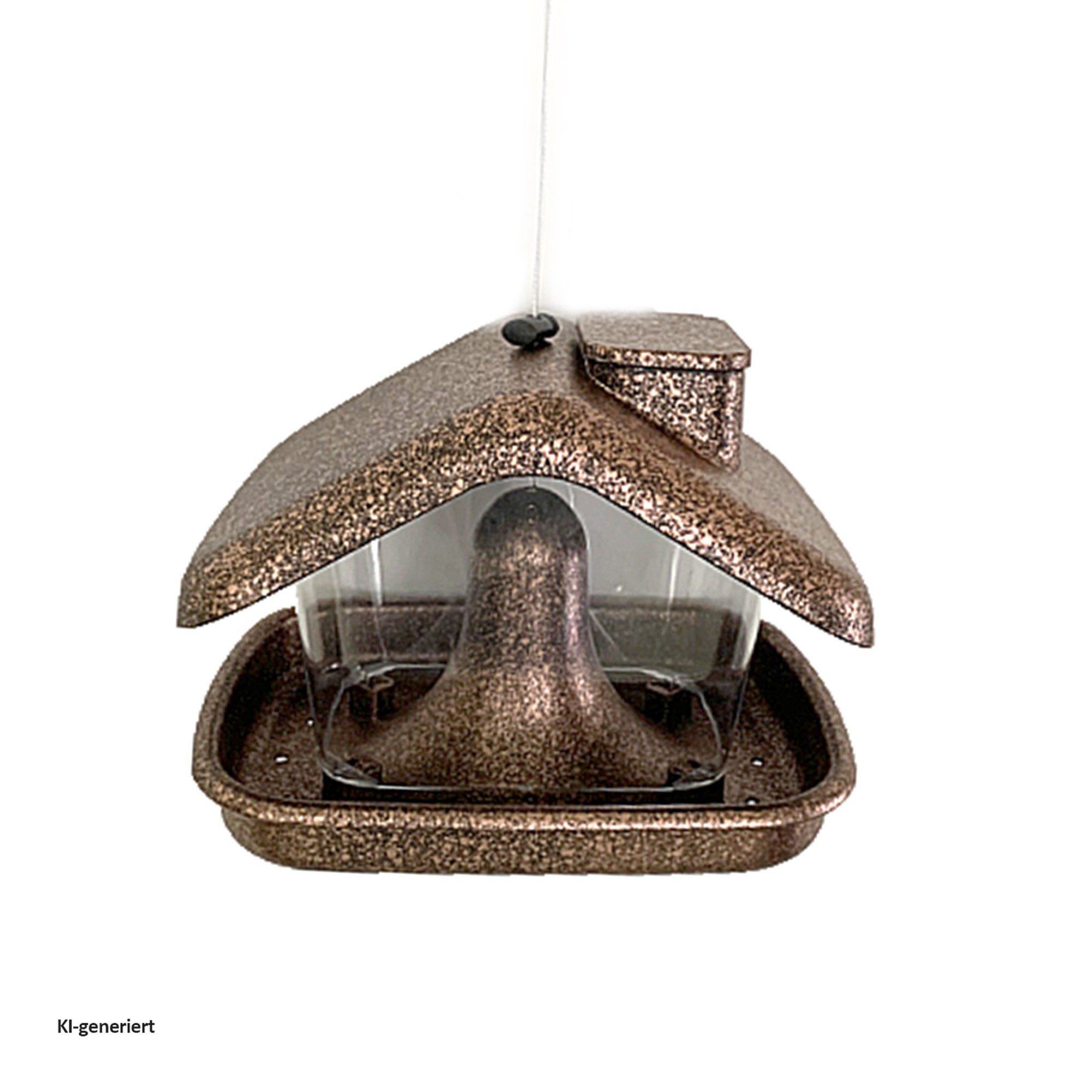 HTI-Living Futterspender Vogelfutterhaus Nessa Metallic Gold, Futterspender Kunststoff zum Hängen