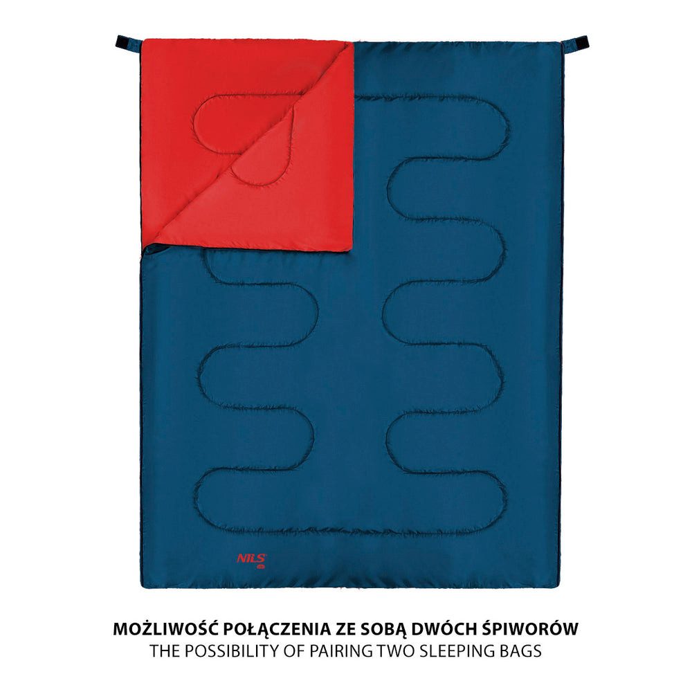 NILS CAMP Deckenschlafsack Schlafsack Campingschlafsack (Spar-Set, 1 tlg., ultraleicht 960 g), lässt sich durch den L-Reißverschluss komplett aufklappen