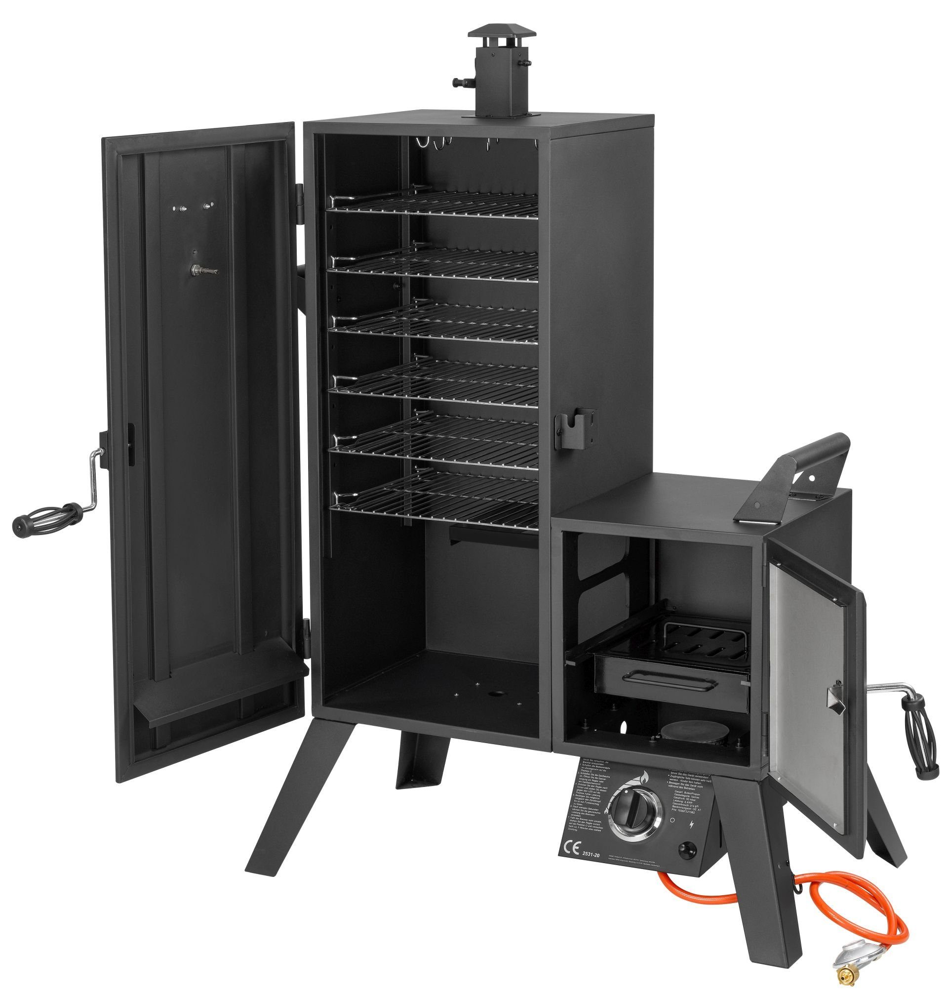 El Fuego Gasgrill El Fuego® Gasgrill "Portland SF", Vertikalsmoker, Brenner mit 4,4 kW