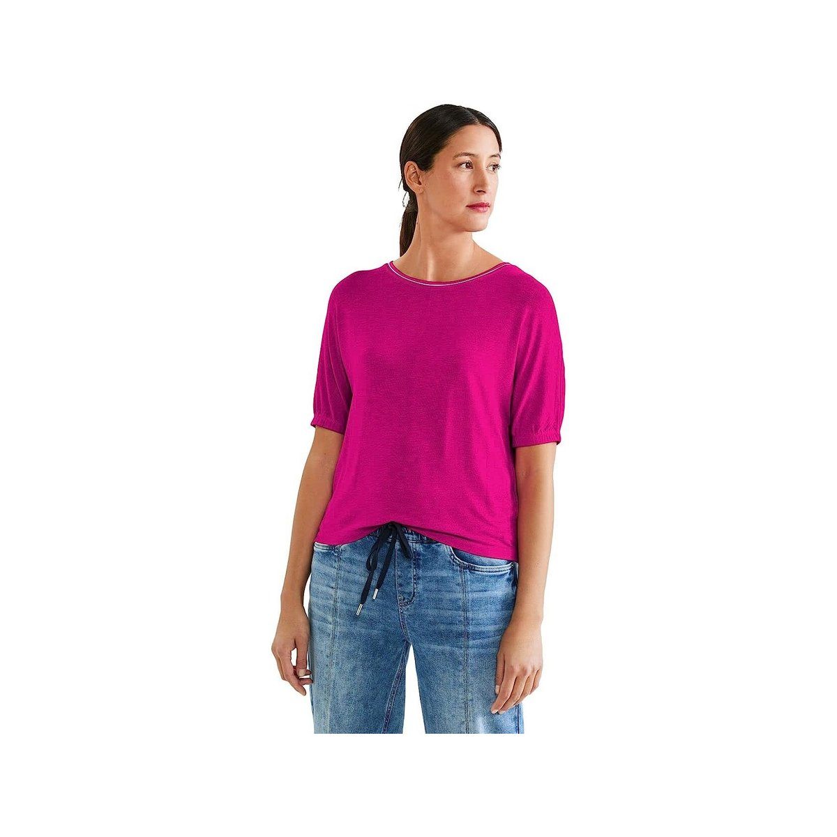 STREET pink 14717 pink Rundhalsshirt nu (1-tlg) ONE