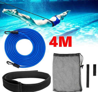 Wonsoso Schwimmgürtel Pool Schwimmwiderstand Gürtel: Einstellbares Zugseil (Schwimmgurt-Set, 1x 4m Schwimmgurt), Wasserfestes, strapazierfähiges Material