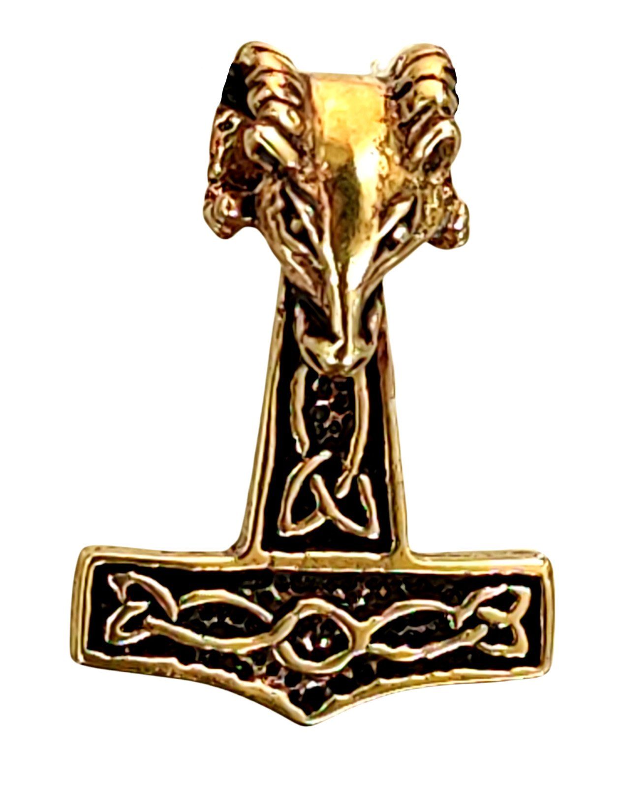 Kiss of Leather Kettenanhänger Thorshammer Bronze Anhänger Mjölnir Nordisch Wikinger Thor Thorhammer