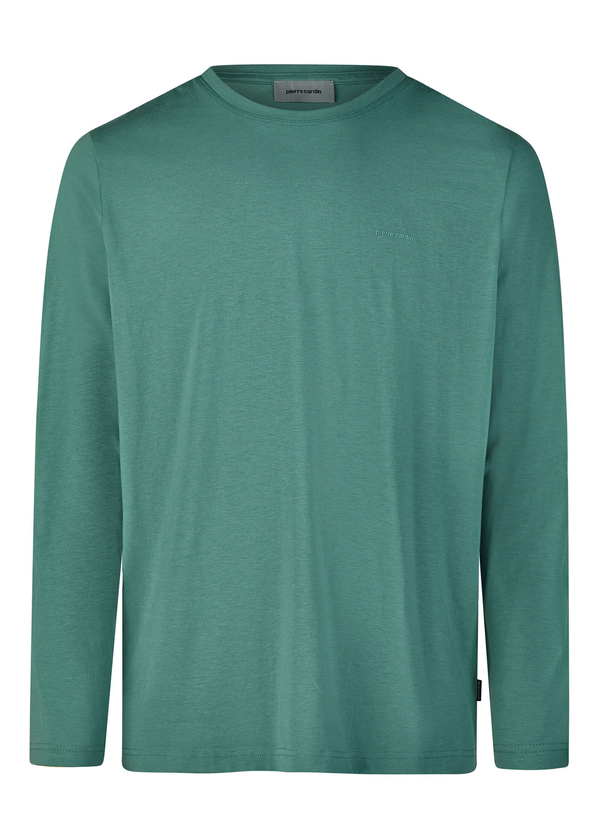 Pierre Cardin Langarmshirt (1-tlg) mit Rundhalsausschnitt