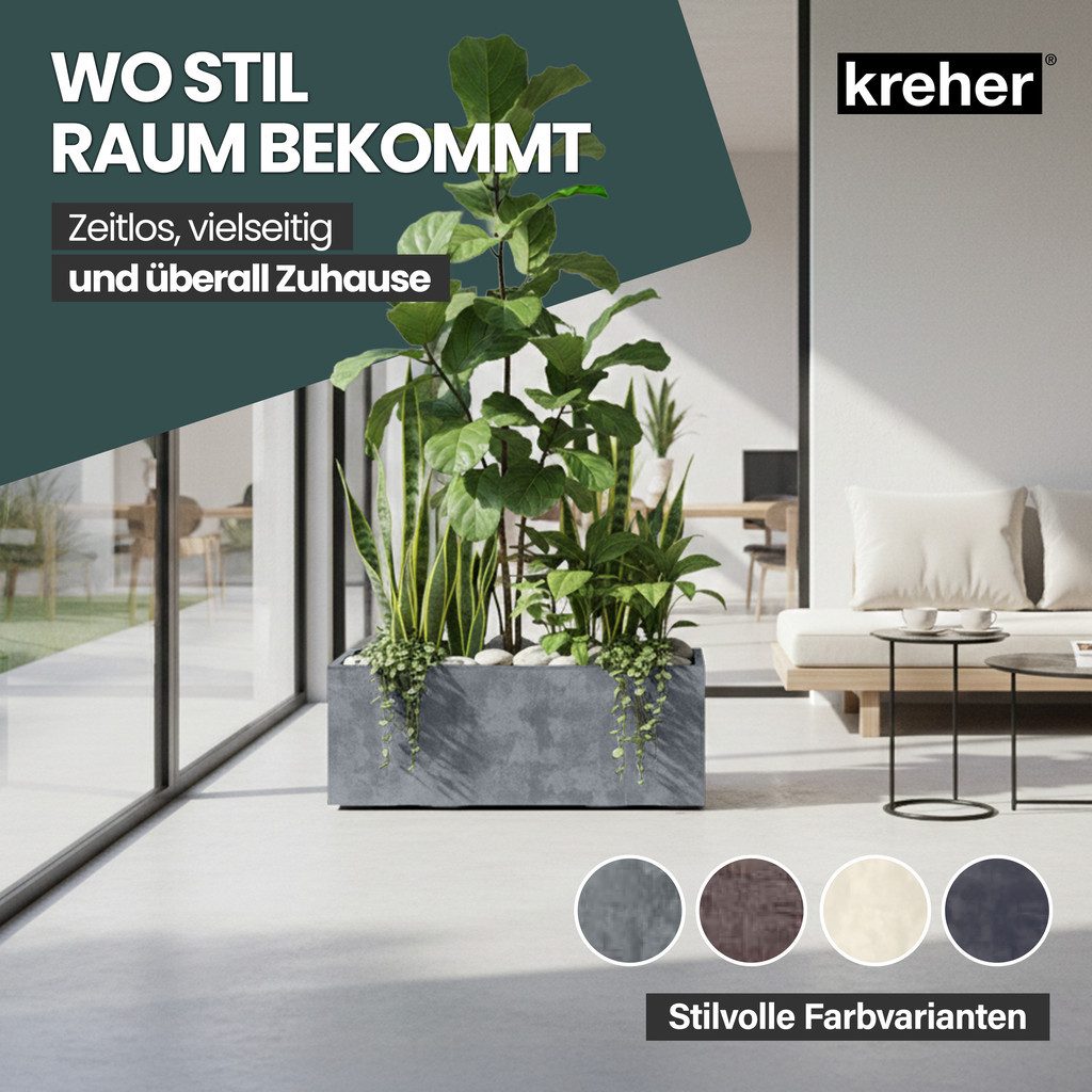 Kreher Blumenkasten Millennium in Naturstein Optik verschiedenen Ausführungen