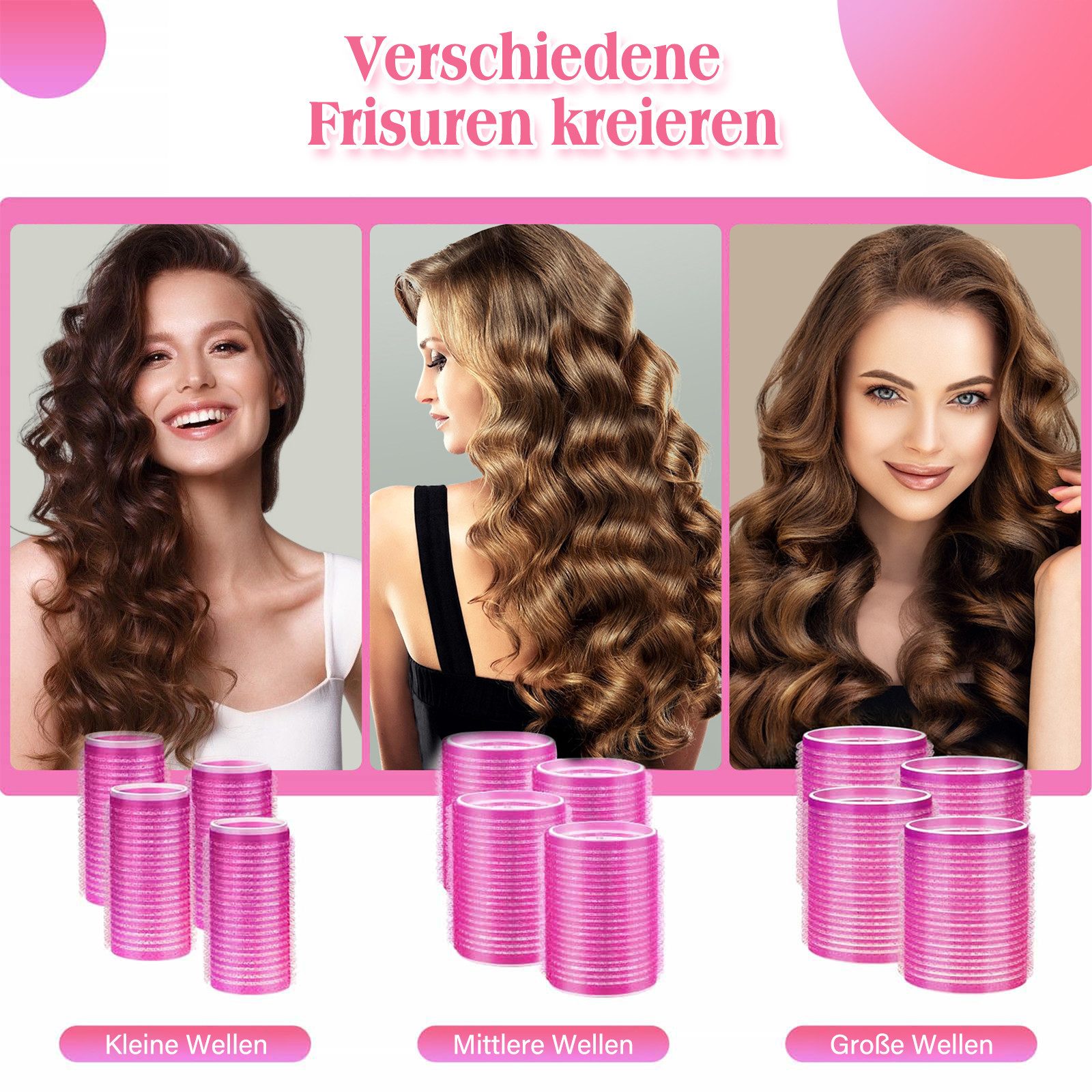MOPUEA Haarspange Haarstyling-Set Lockenwickler locken Set Selbstklebende Haarrolle
