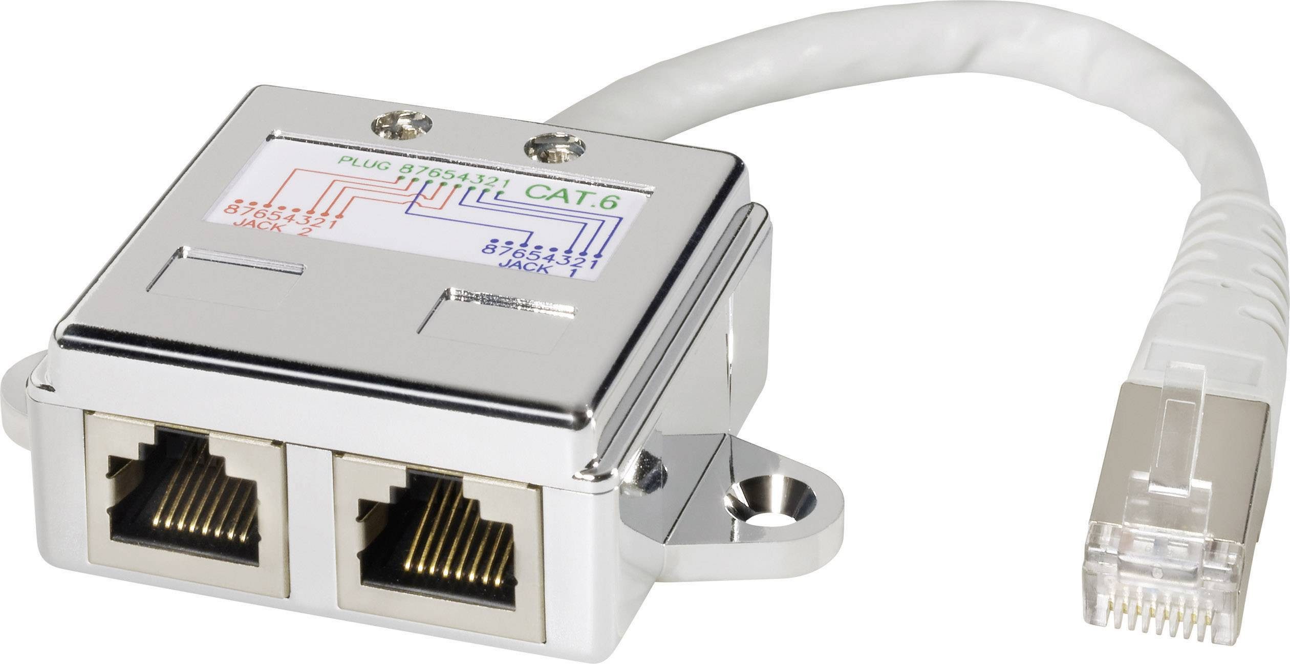EFB ELEKTRONIK EFB-Elektronik RJ45 Netzwerk Adapter CAT 6 [2x RJ45-... Computer-Kabel