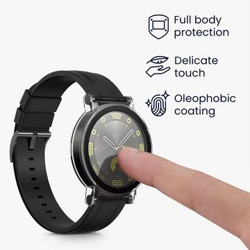 kwmobile Smartwatch-Hülle 2x Hülle für Huawei Watch GT4 41mm, Fullbody Fitnesstracker Glas Cover Case Schutzhülle Set