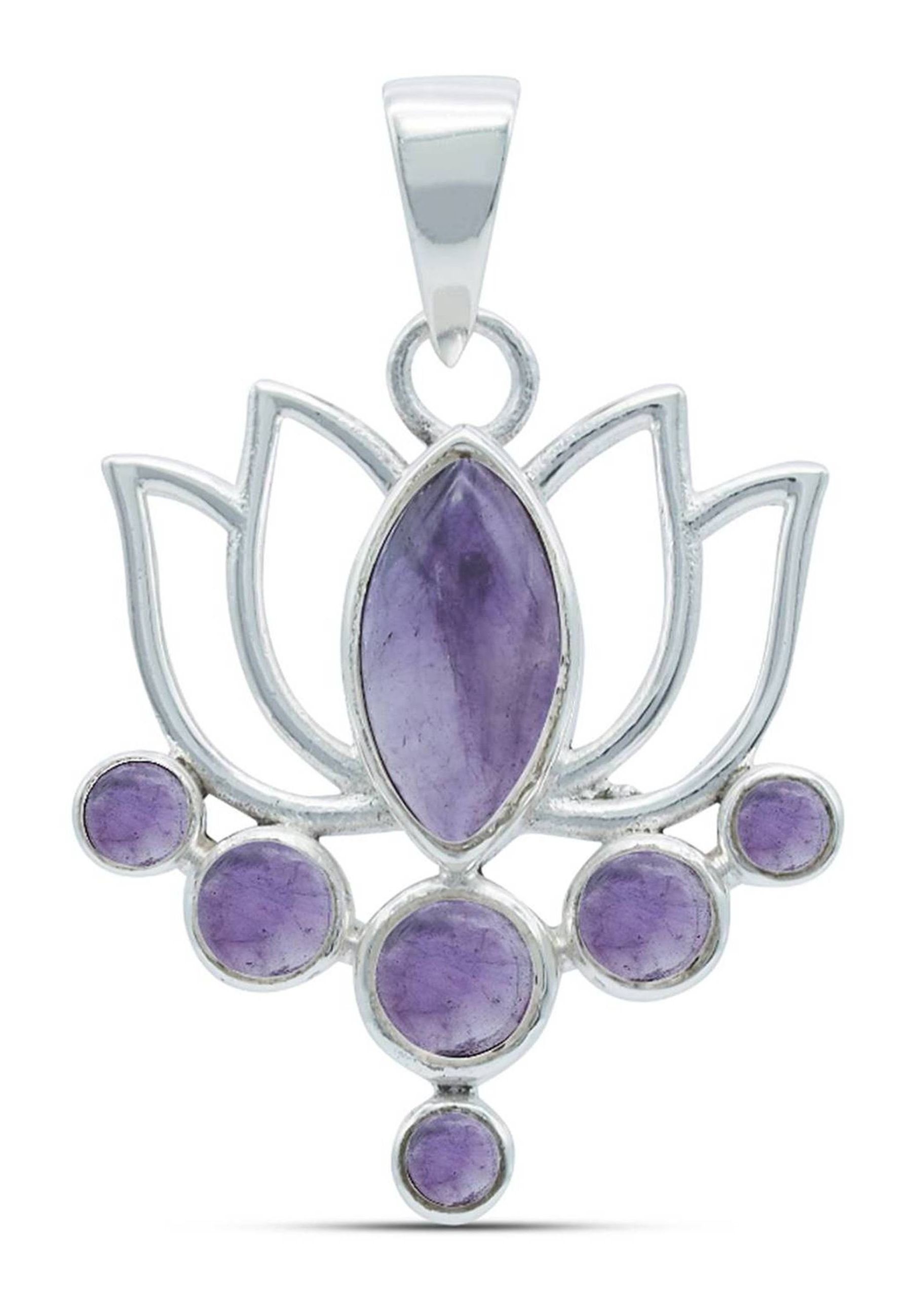 Amethyst Silber 925er mit mantraroma Kettenanhänger